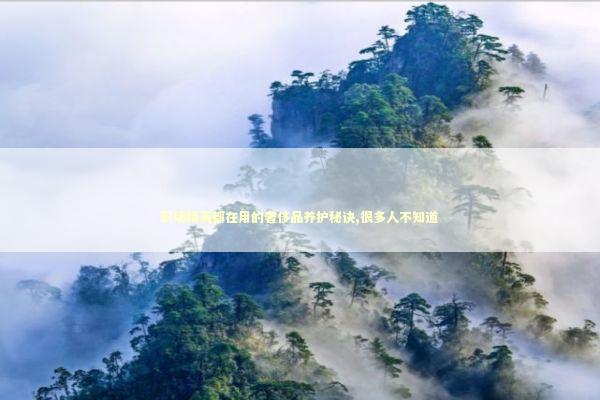 职场精英都在用的奢侈品养护秘诀,很多人不知道 时尚用品